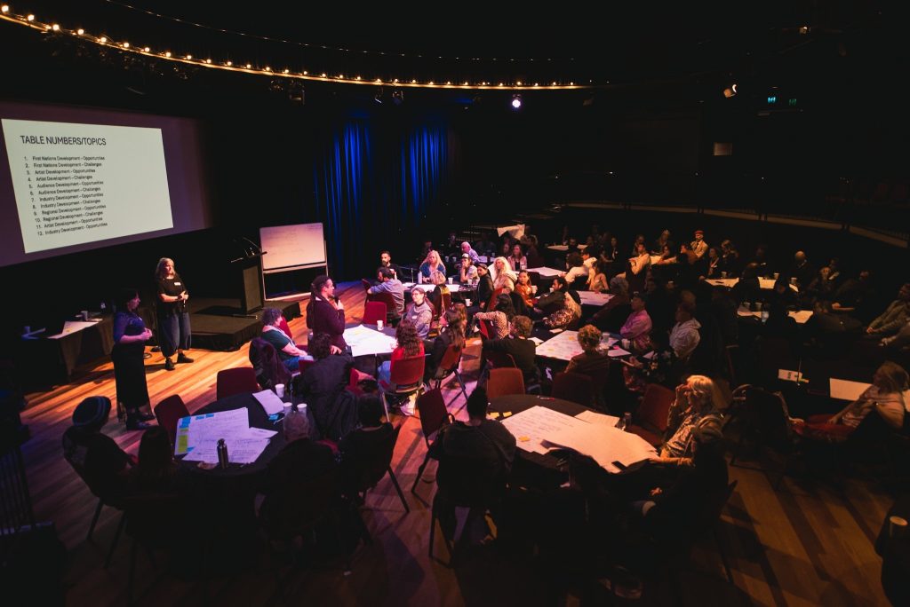 Delegates seated at the Regional and Remote Music Summit.